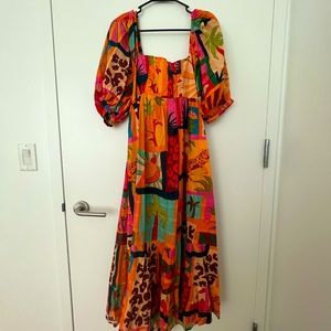 Farm Rio Tropical Collage Midi